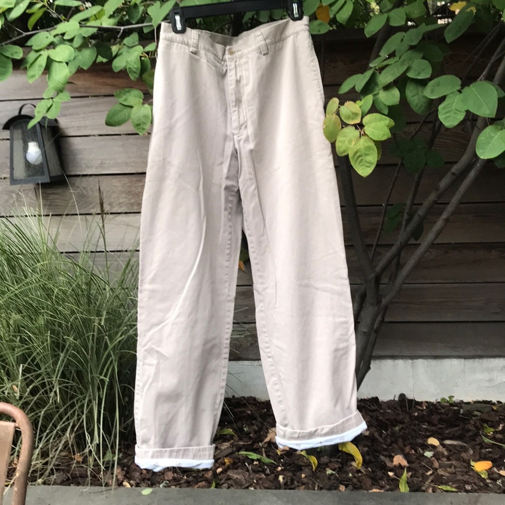 Khakis with floral lining